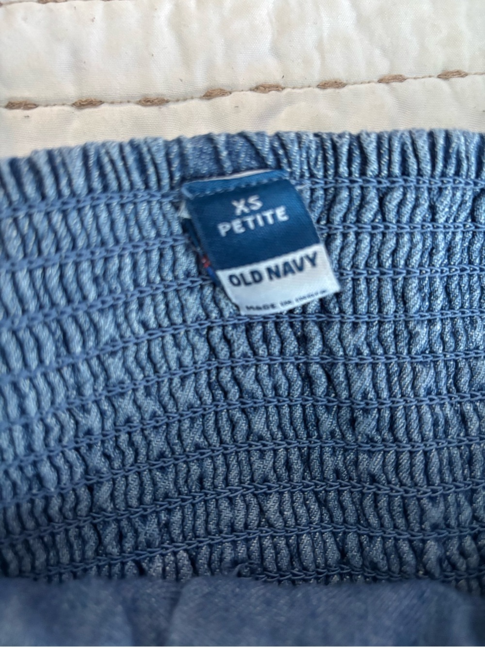 Old Navy Girls' Light Blue Smocked Jumoer